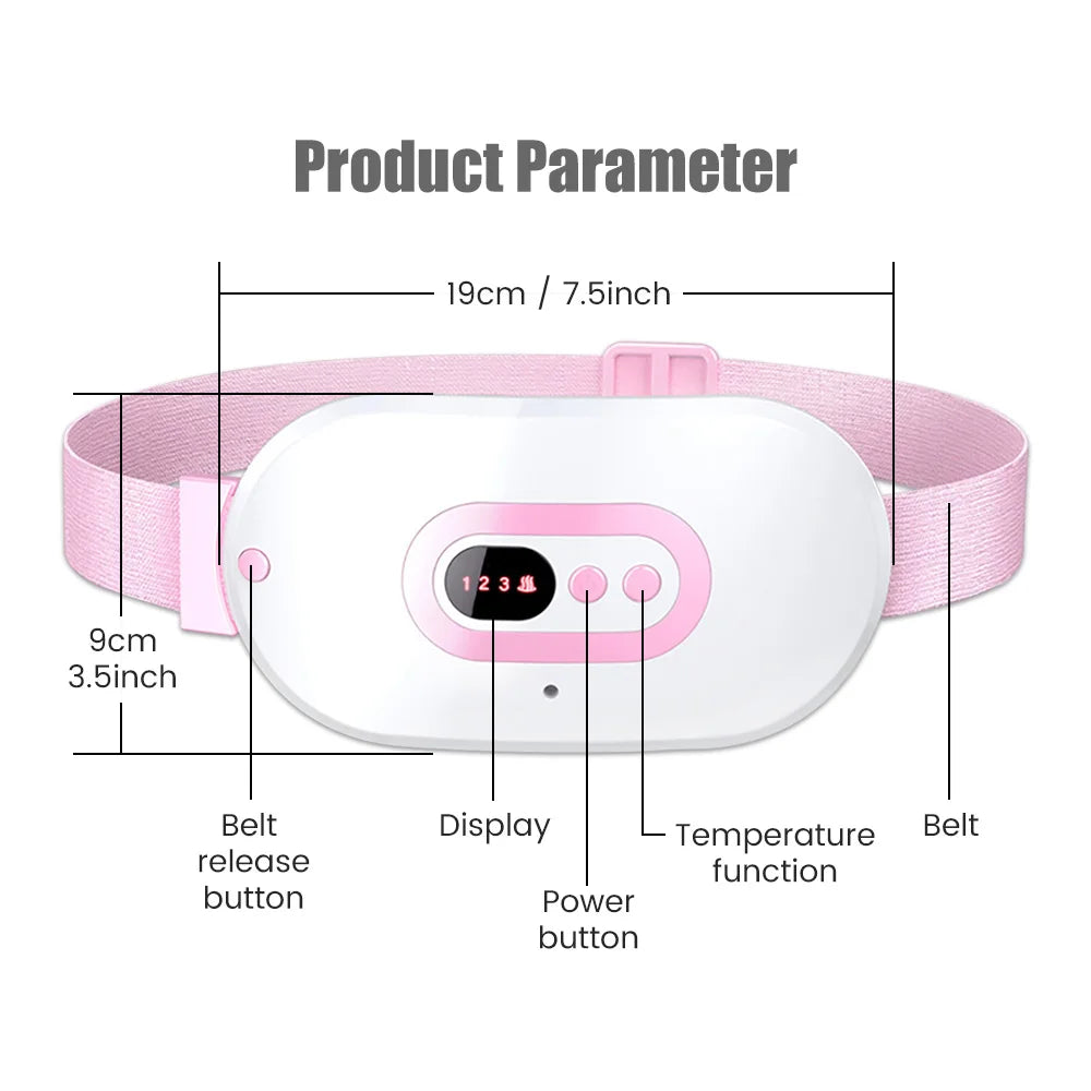 Menstrual Pain Relief Abdomen Heating Massager Electric Warm Palace Belt Women Vibrating Massage For Uterus Period Cramp Relief| | - AliExpress