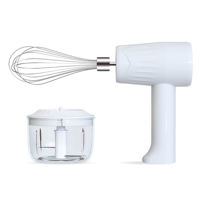 304 Stainless Steel Egg Beater Cooking Machine 2-in -1 Household Electric Mixing Auxiliary Food Machine Cake Cream Egg Beater