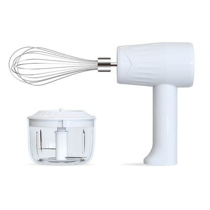 304 Stainless Steel Egg Beater Cooking Machine 2-in -1 Household Electric Mixing Auxiliary Food Machine Cake Cream Egg Beater